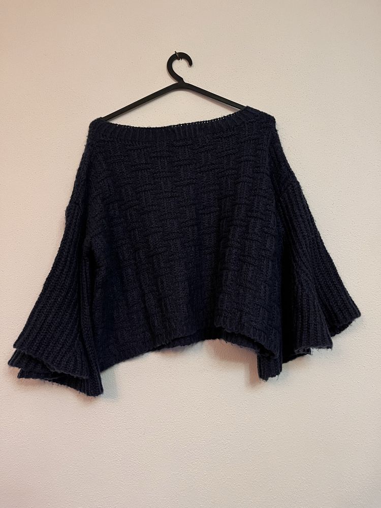 Blusa de malha com manga balão