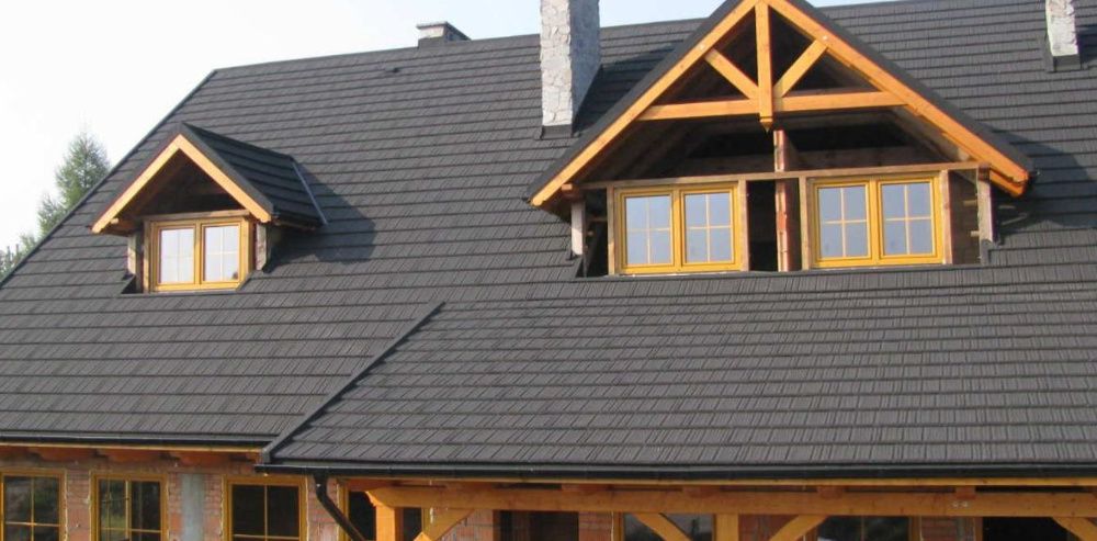 BLACHA GONTOPODOBNA gont stalowy z posypką ceramiczną SHAKE czarna