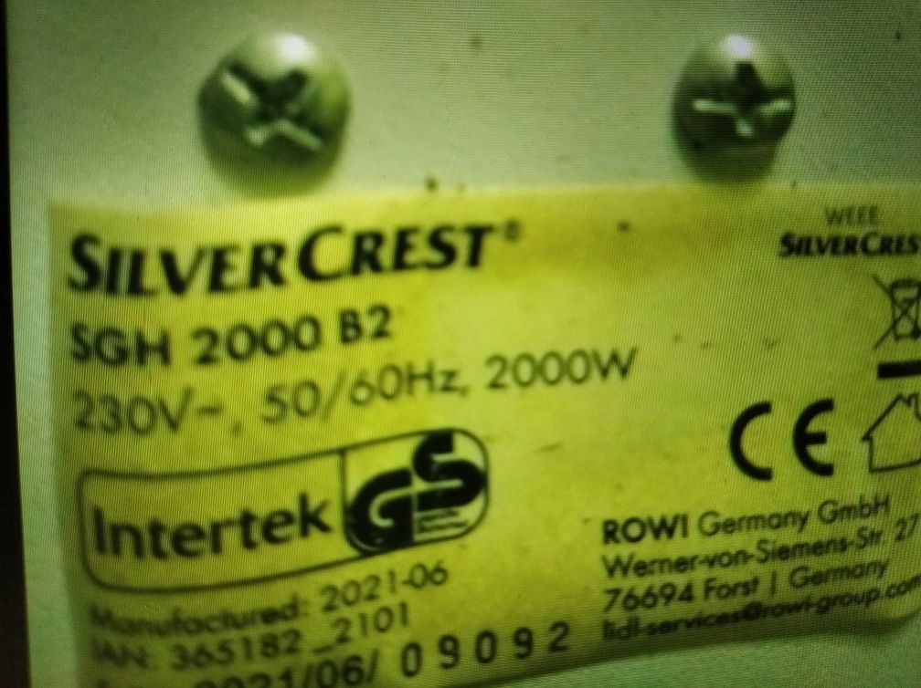 Обігрівач Silver Crest 2000 W