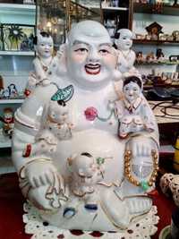 Buda da fertilidade , figura grande em porcelana Chinesa