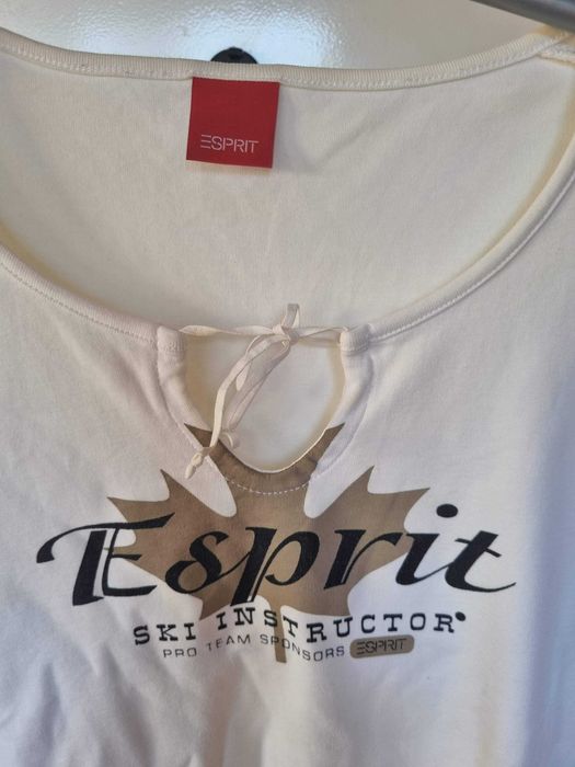 Esprit bluzka top biała 3/4 M 38 L
