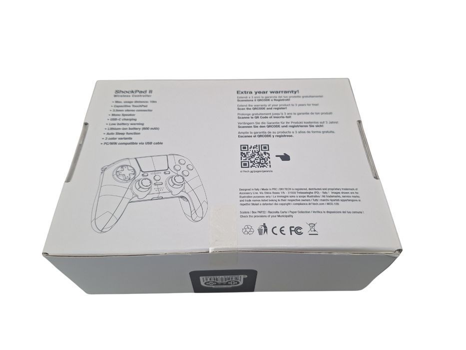 Kontroler Dr1Tech Shockpad Ii Ps4, Ps3, Pc Bezprzewodowy, Niebieski