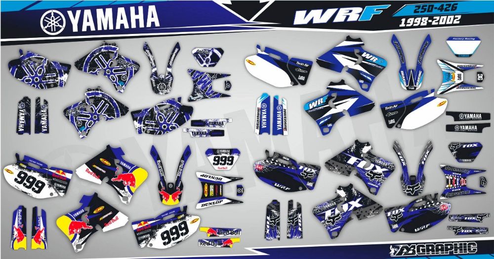 Наклейки Графіка Yamaha YZF YZ WRF WR TTR DT XTX 125 250 400 450 660