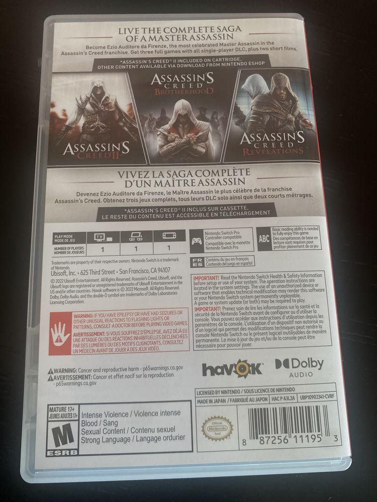 Assassins creed nintendo продам или обсеняю
