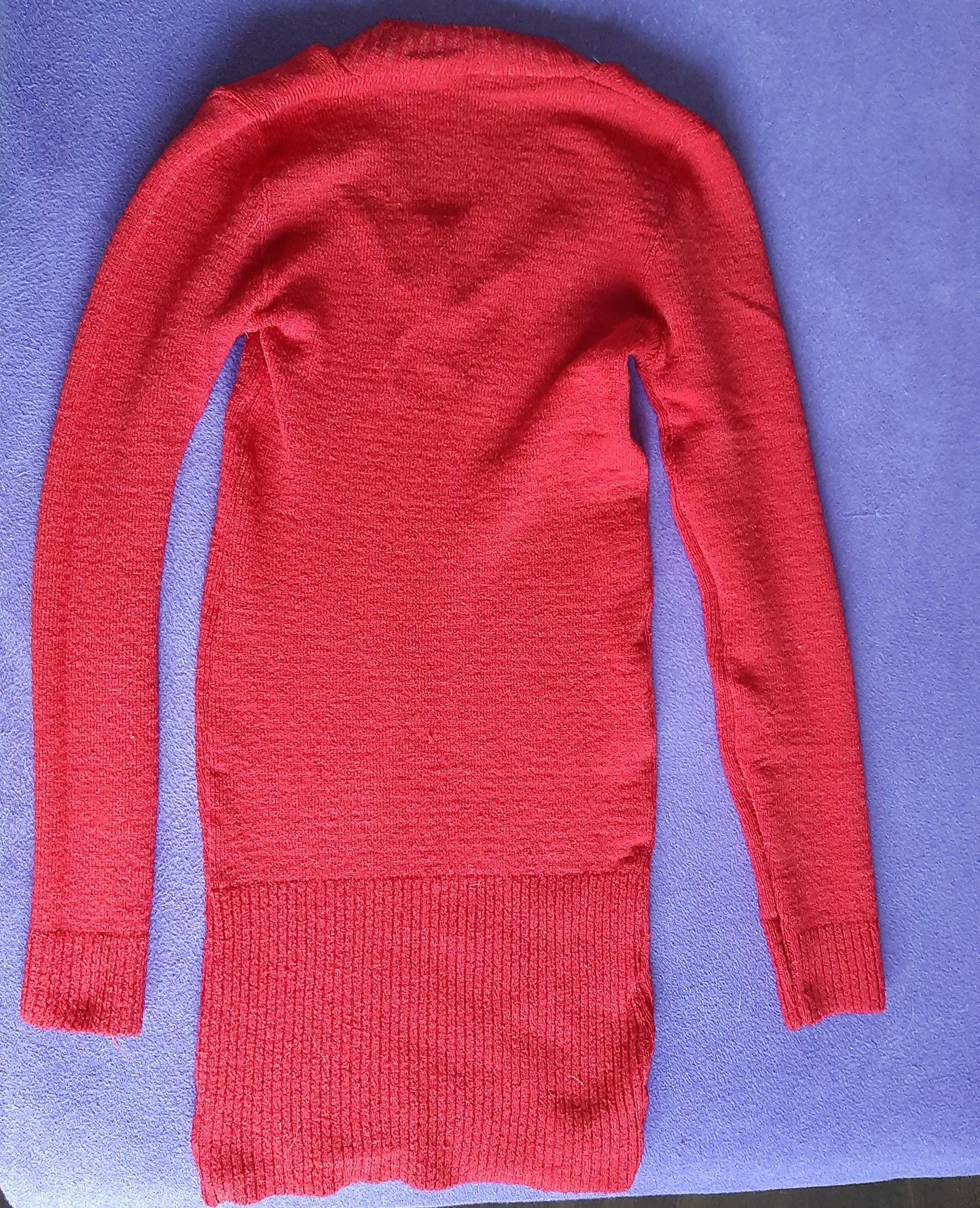 Sweter tunika czerwony