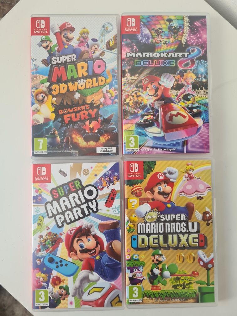 Nintendo Switch Mario Edition + 4 jogos