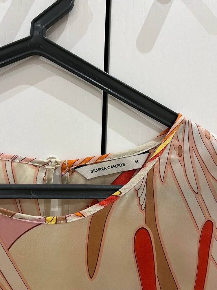 Camisola estampada com mangas 3/4 e com efeito tam M da marca S. Campo