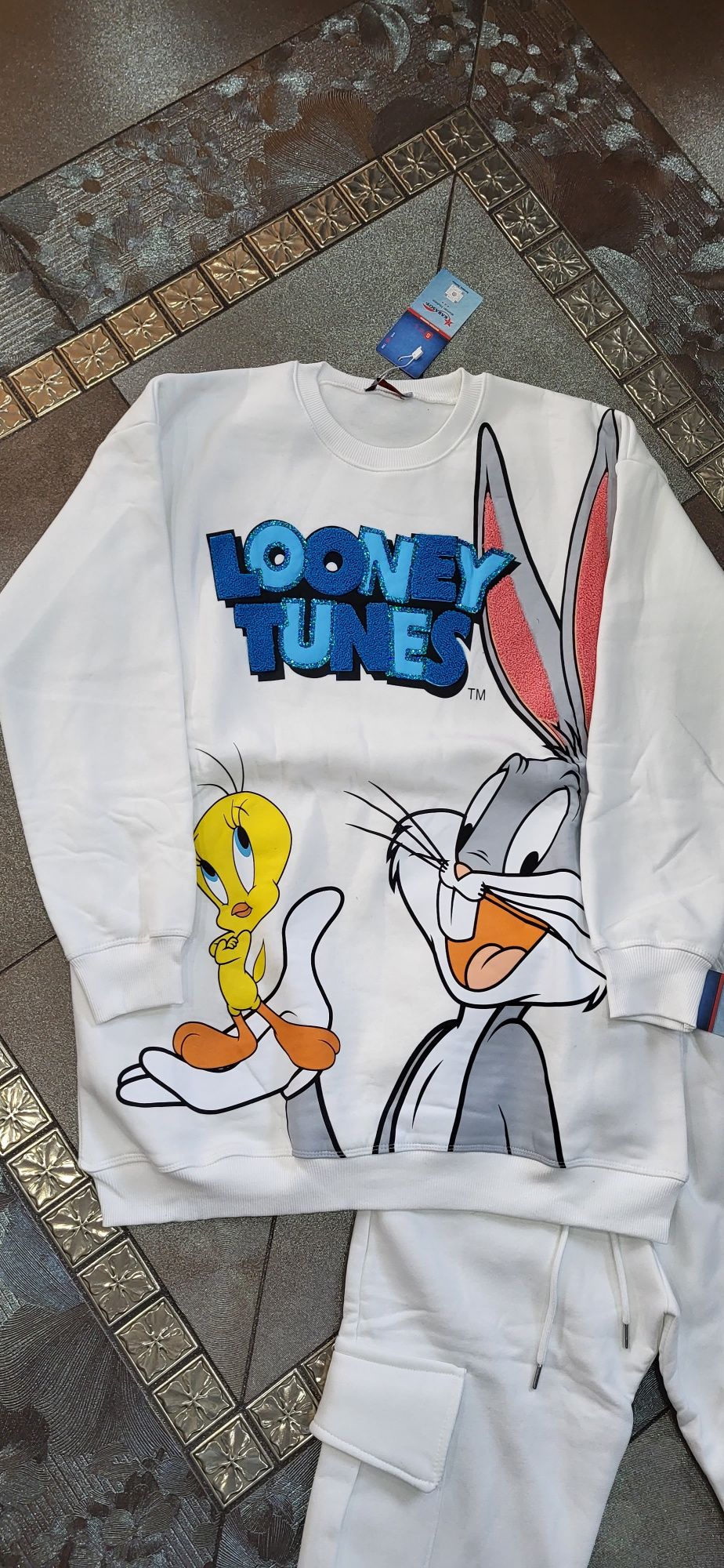 Looney Tunes królik Bags disney biały dres damski dziewczęcy S M