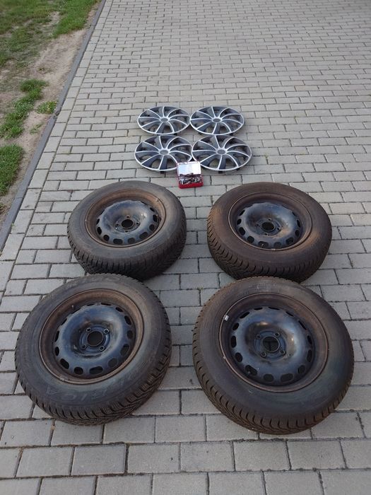 Koła z oponami zimowymi 195 65 R15 do Peugeot, Citroen, Ford. Komplet