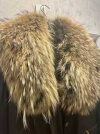 Дублянка плащ пальто шкіряне зимове демі 52-54 розмір