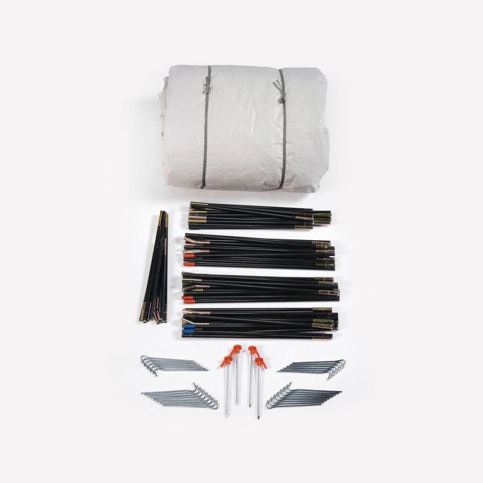 Tenda de campismo com varetas 6 pessoas, 3 quartos ARPENAZ 6.3 F&B