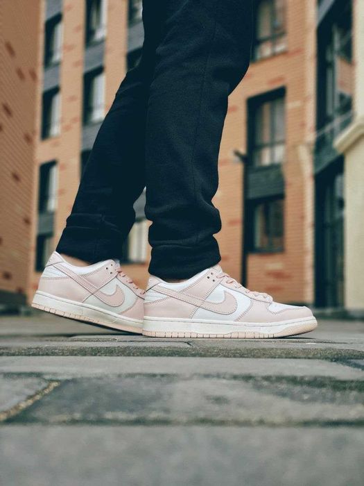 Жіночі кросівки Nіке Dunк Low білий з рожевим 3366 ХІТ