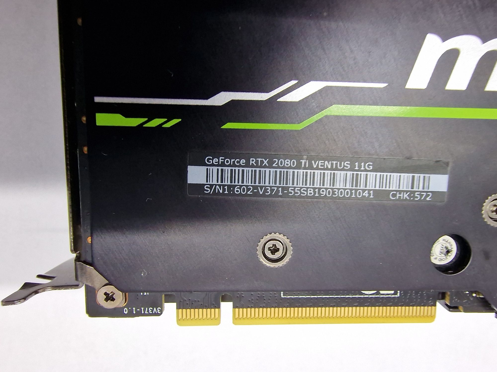 MSI nVidia GeForce RTX2080 Ti Ventus 11G солидная видяха для ПК-бояр