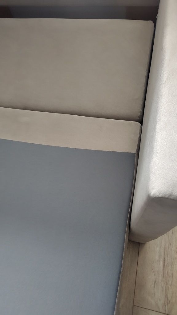 sofa jednoosobowa Bunio rozkładana z pojemnikiem szara