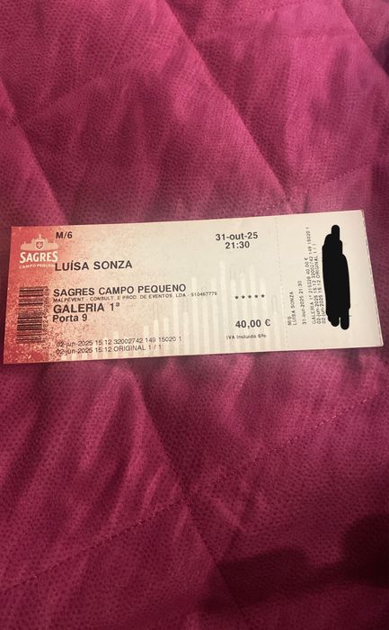 Luisa Sonza  bilhete