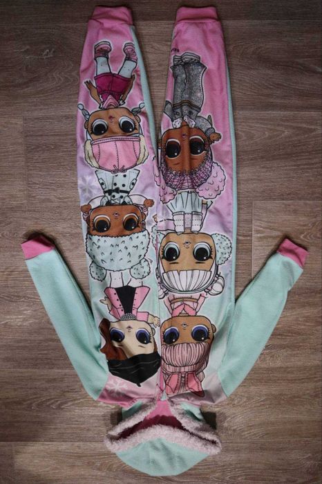 Флісовий ромпер з LOL на дівчинку 5-6 років, зріст 110-116