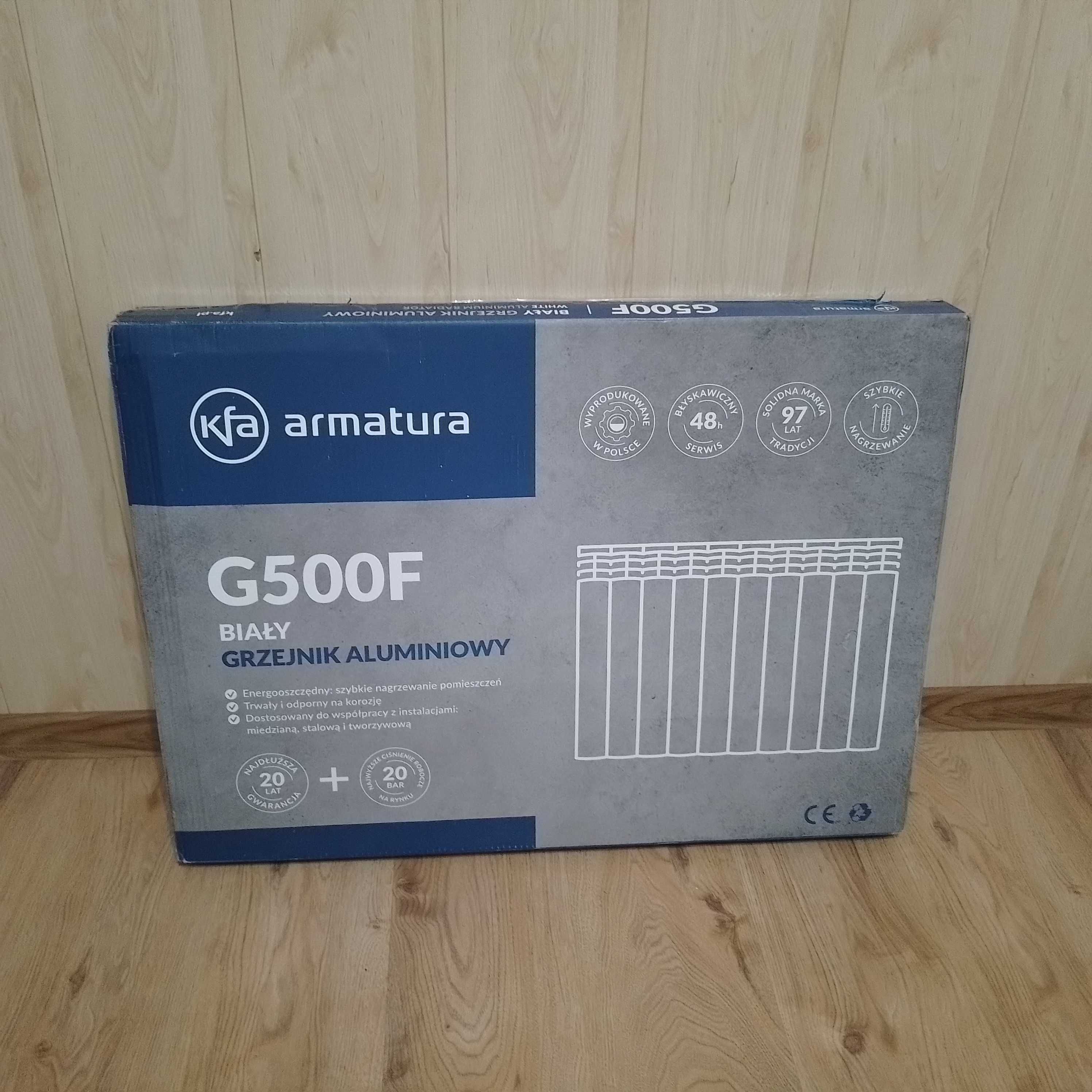 Grzejnik aluminiowy żeberkowy KFA Armatura G500F 10 żeberek