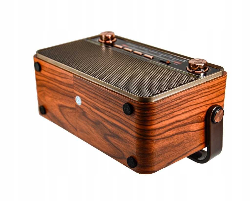 Radio VINTAGE Retro BLUETOOTH Sieciowe Akumulatorowe AUX USB PENDRIVE