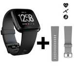 Smartwatch com Sensor Cardio Pulso Corrida Versa Preto +