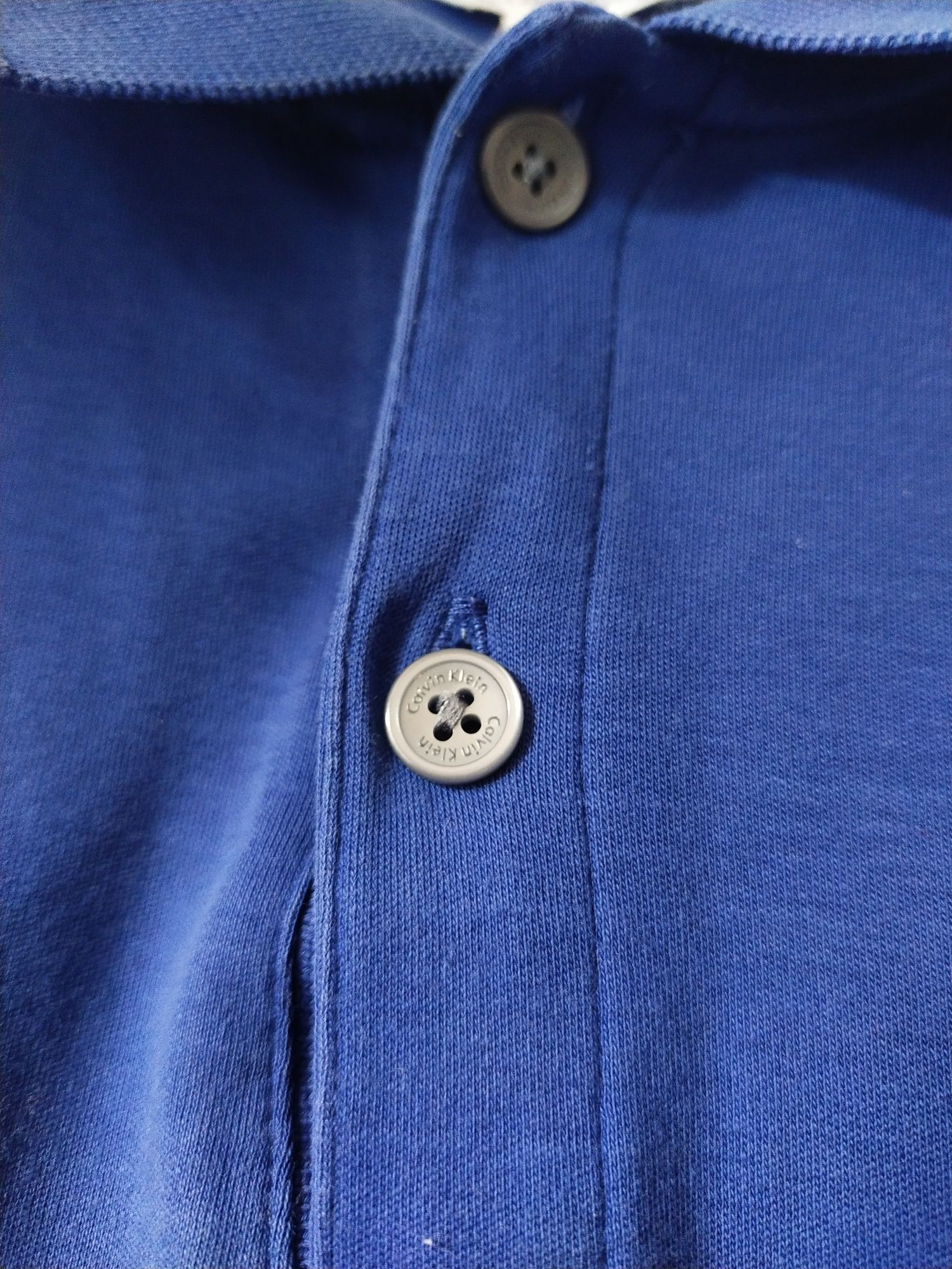 Bluzka koszulka t-shirt polo Calvin Klein M niebieska