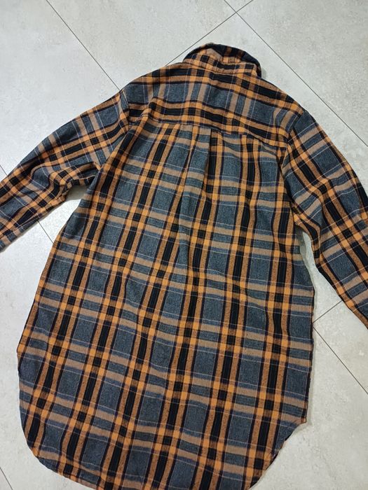 Рубашка в клетку, длиная Рубашка, платье рубашка размер 46-48