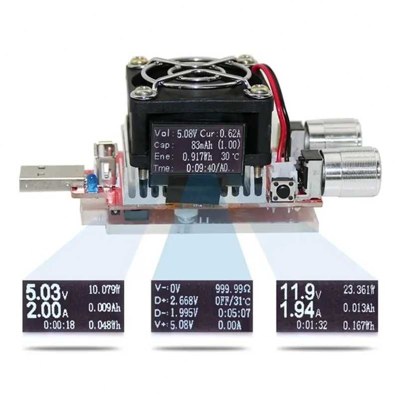 ЮСБ нагрузка - тестер с дисплеем 35 Вт JUWEI JW-D2 новая