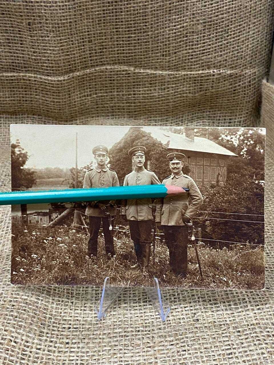 B277 pocztówka original wojsko Pruskie oficerowie szable  ww1 LUX