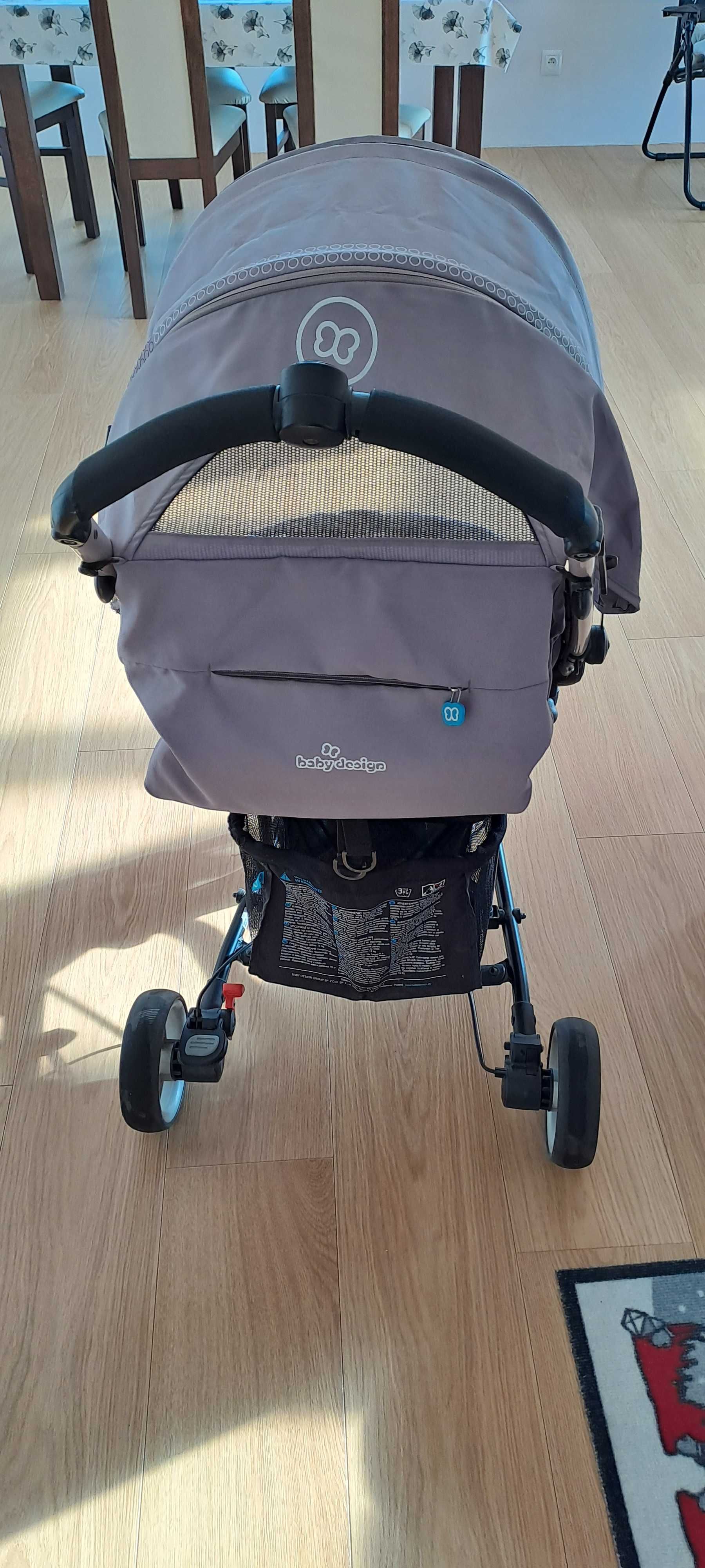 Wózek spacerowy BabyDesign z moskitierą