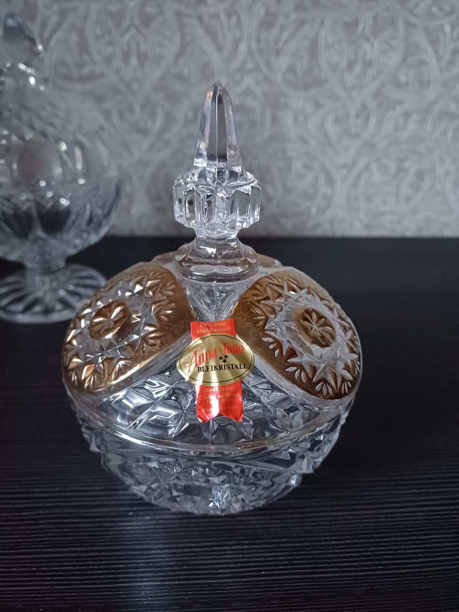 Цукерниця. Кришталь. Німеччина. Вінтаж.