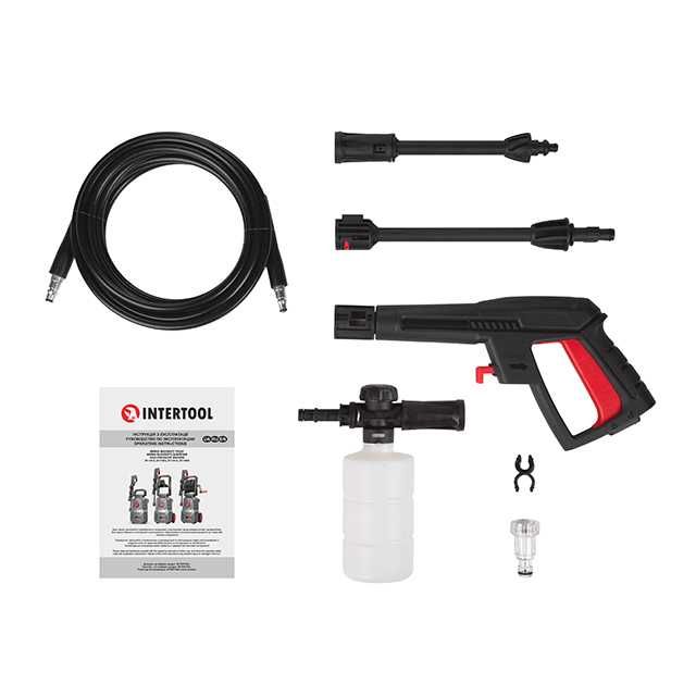 Мийка високого тиску 1800 Вт, 100-140 бар, шланг 5м INTERTOOL DT-1516