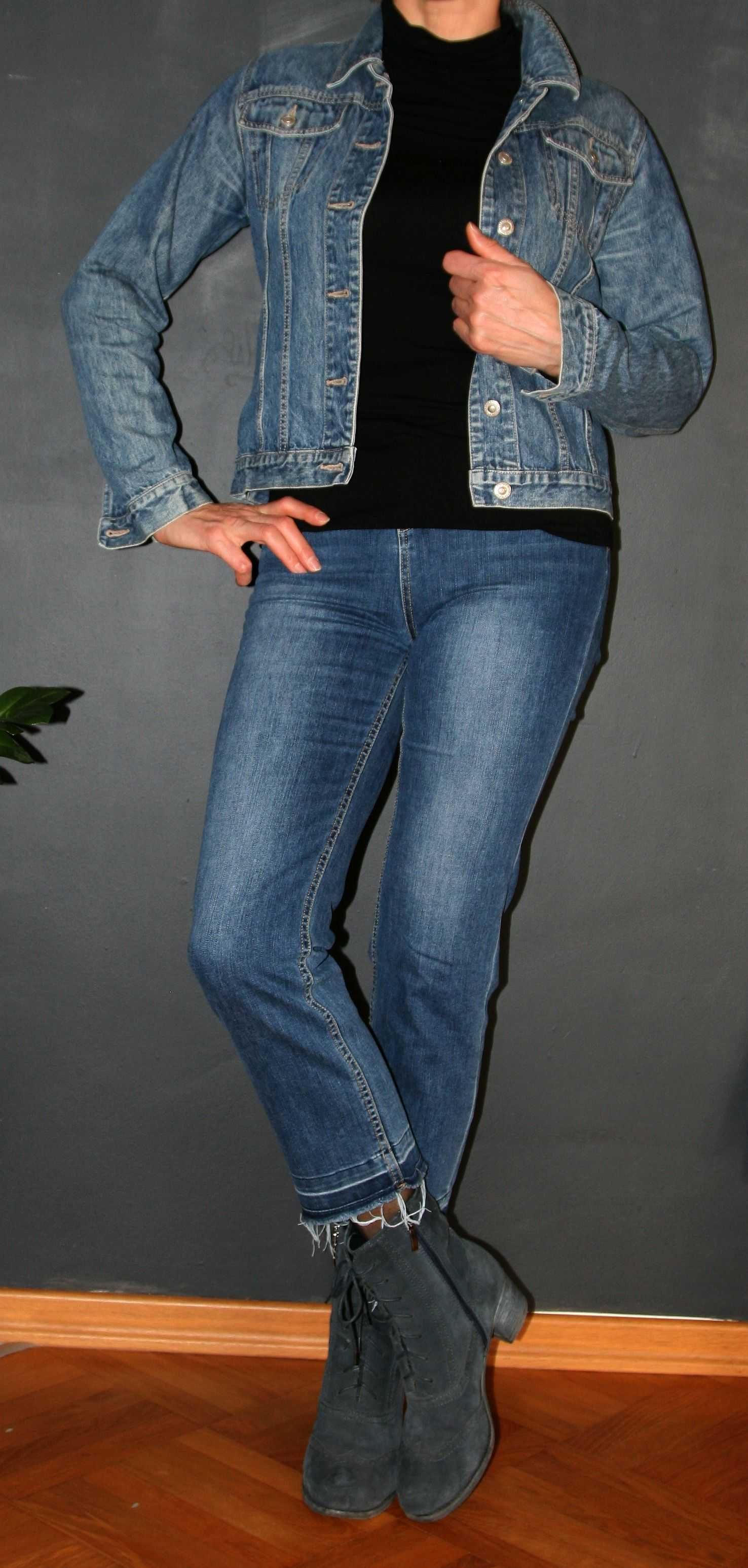 Kurtka jeansowa, niebieska, M