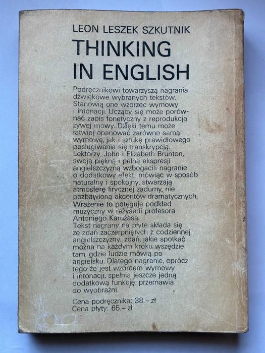 Thinking in English Leon Leszek Szkutnik