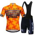 Conjunto de Ciclismo com Camisola de Manga Curta e Calção com Alças