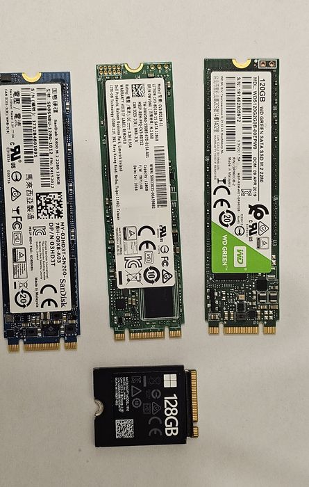 Dyski SSD m2 pojemności 128 Gb rozmiar: 2230 i 2280