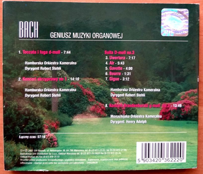 Bach Geniusz Muzyki Organowej 2001r