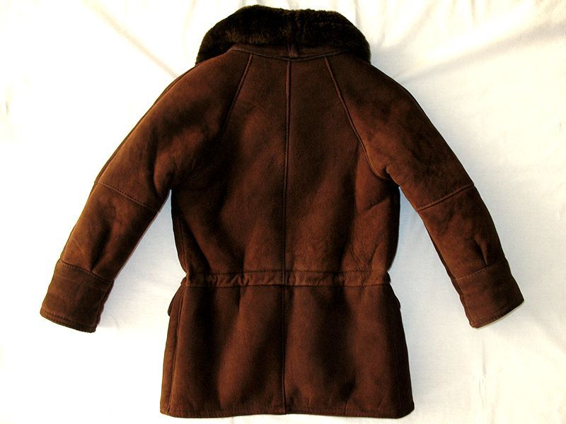 Детская дубленка на мальчика 134 см кожаная куртка на меху дублянка