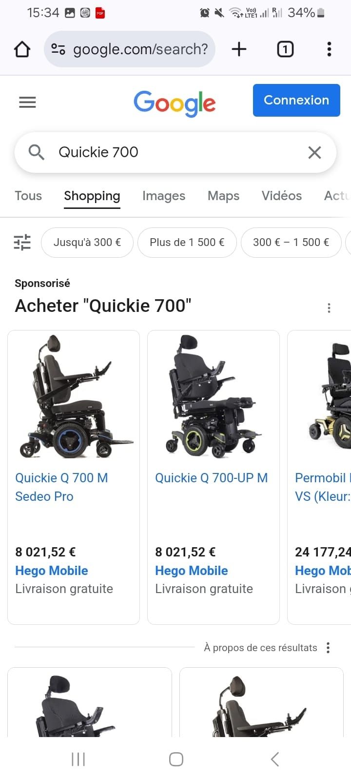 OKAZJA Wózek inwalidzki elektryczny Quickie Q700