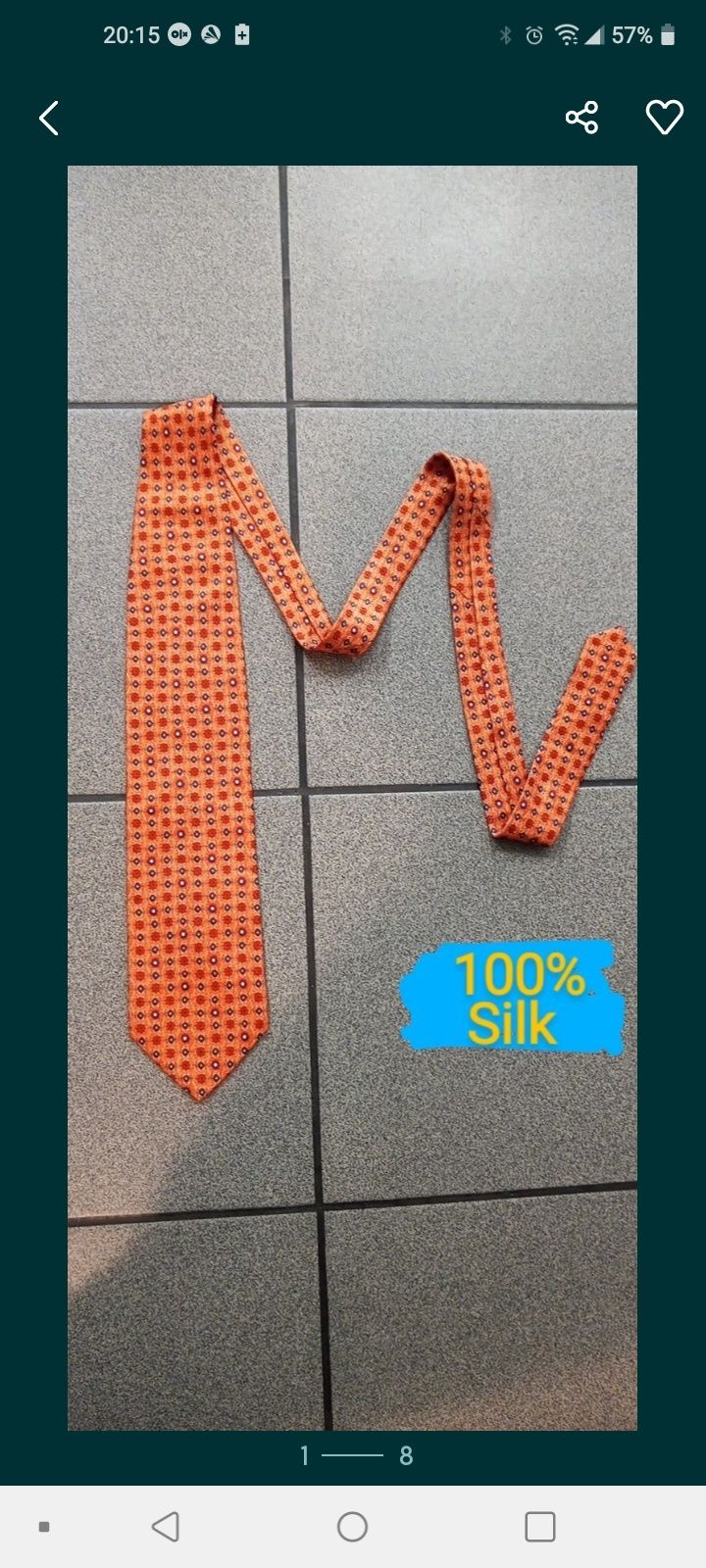 Jedwabne krawaty 5szt, 100% jedwab