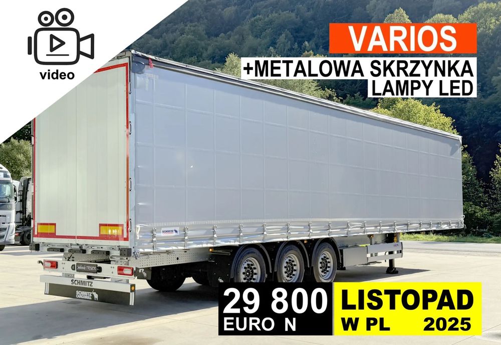 Schmitz Cargobull VARIOS + SKRZYNKA  [ video ] ODBIÓR W PL ! 2025, 4x ALU łaty, metalowa skrzynka,