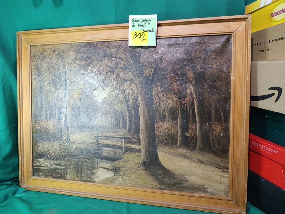 Obraz malowany olejny na płótnie 70x50 cm Bronk