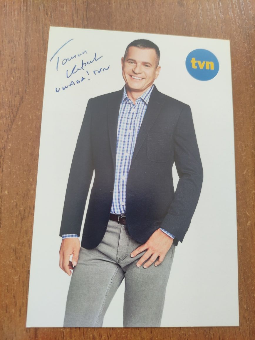 Autograf, podpis - Tomasz Kubat Uwaga! TVN Telewizja Kolekcja PL