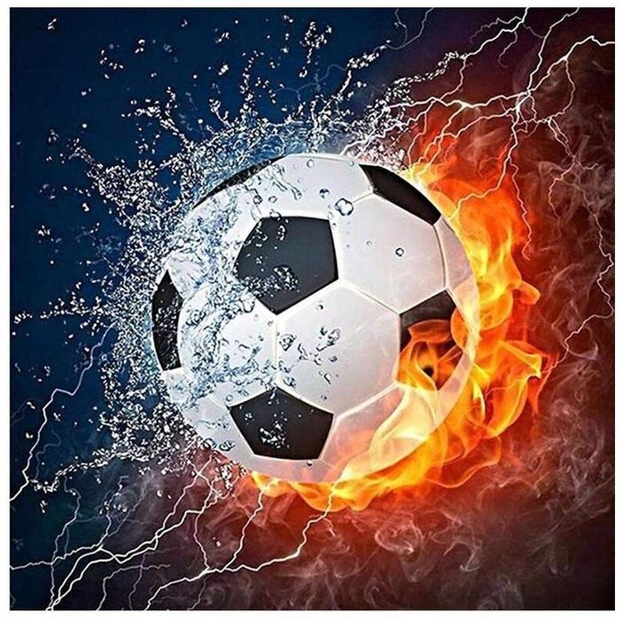 Malowanie po Numerach Piłka Nożna Obraz z Ramą