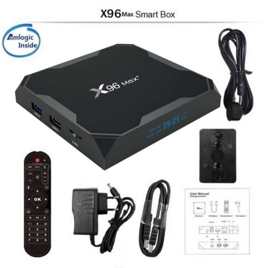Андроїд 9 смарт тв приставка X96 MAX Plus + 4gb 64gb S905X3 + Гарантія