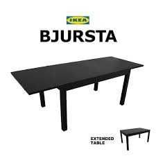 mesa bjursta extensível preto/ castanho