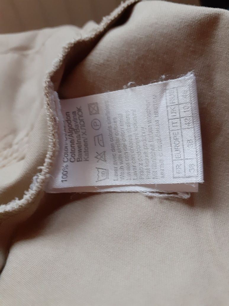 Beżowa kurtka parka z kapturem Camaieu rozmiar S (38)