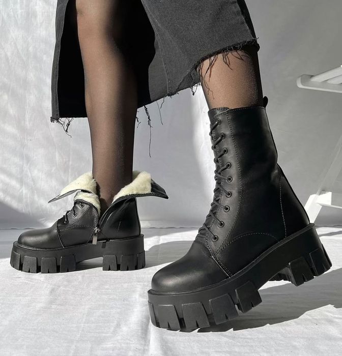 Жіночі зимові чоботи 40 р., натуральна шкіра, хутро, нові