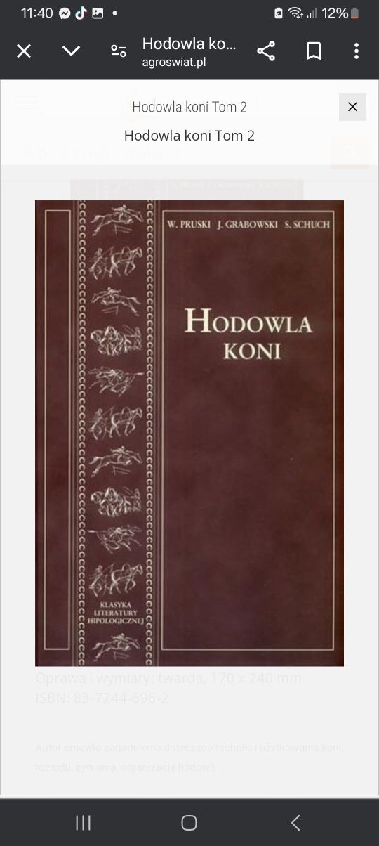 Hodowla koni tom 2