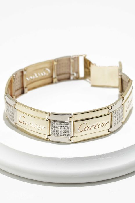 Bransoletka złota 14K z brylantami 34.83g