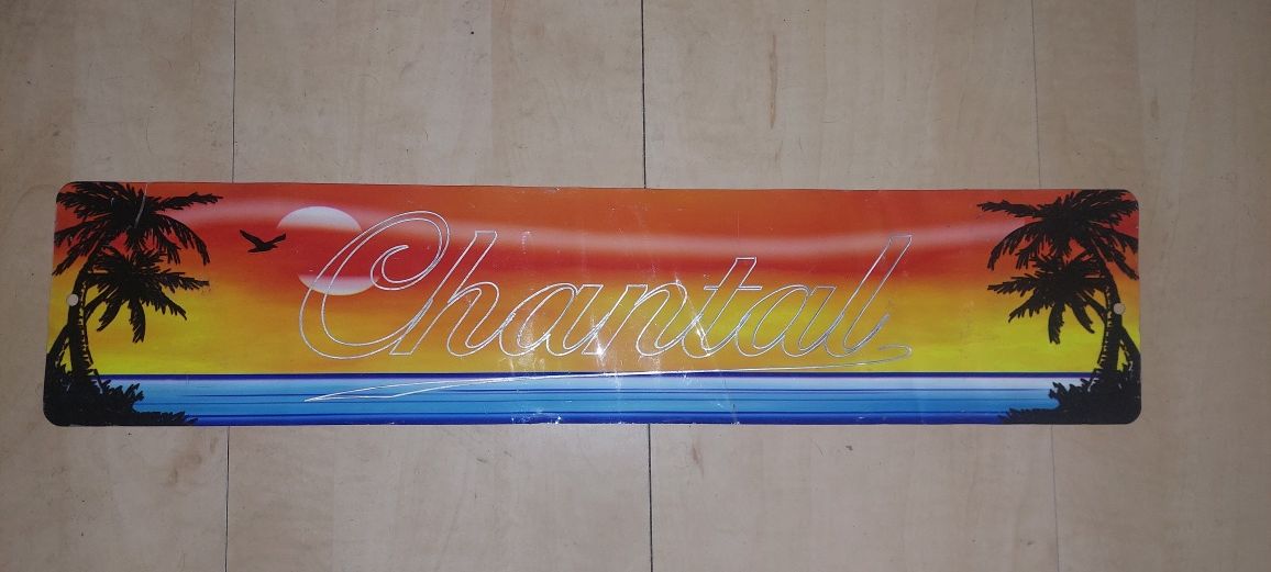 Tablica rejestracyjna ozdobna - Chantal