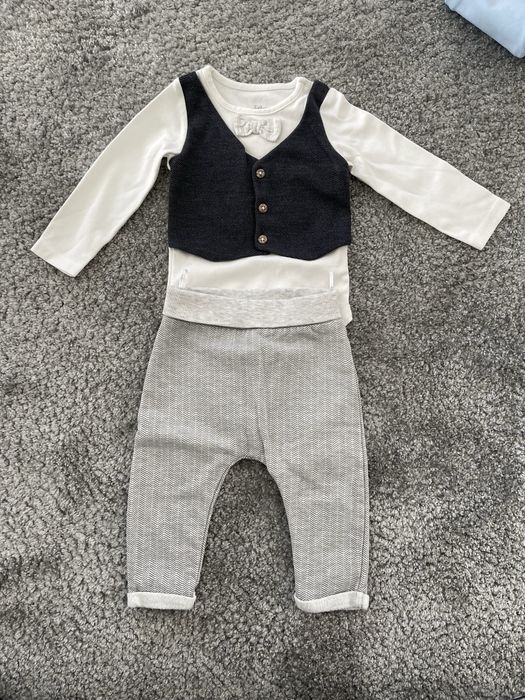 Stroj na chrzest dla chlopca 74 +kurtka,koc, stroj na przebranie, buty